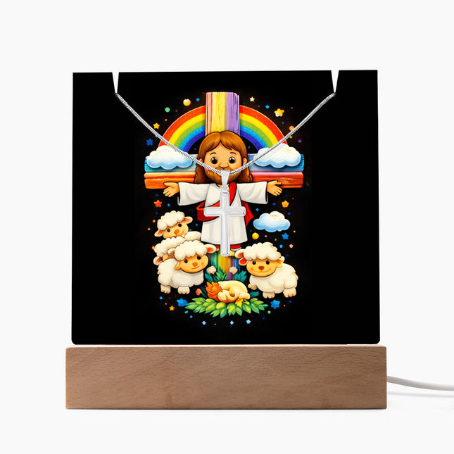 Jesus With the Sheep - Keepsake Acrylic Bundle – Christian Gift for Kids