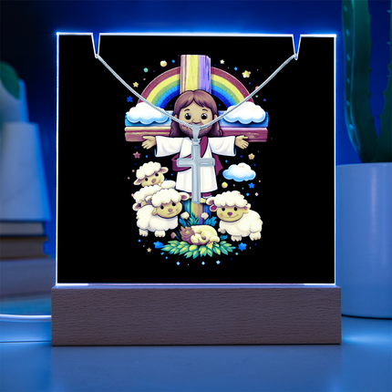 Jesus With the Sheep - Keepsake Acrylic Bundle – Christian Gift for Kids
