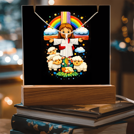 Jesus With the Sheep - Keepsake Acrylic Bundle – Christian Gift for Kids