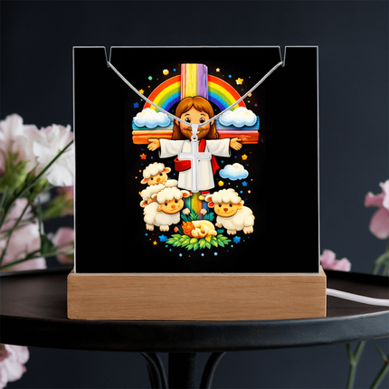 Jesus With the Sheep - Keepsake Acrylic Bundle – Christian Gift for Kids