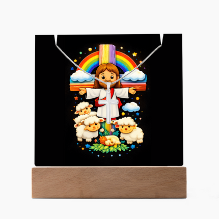 Jesus With the Sheep - Keepsake Acrylic Bundle – Christian Gift for Kids