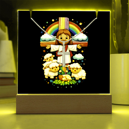 Jesus With the Sheep - Keepsake Acrylic Bundle – Christian Gift for Kids