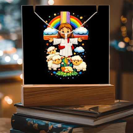 Jesus With the Sheep - Keepsake Acrylic Bundle – Christian Gift for Kids