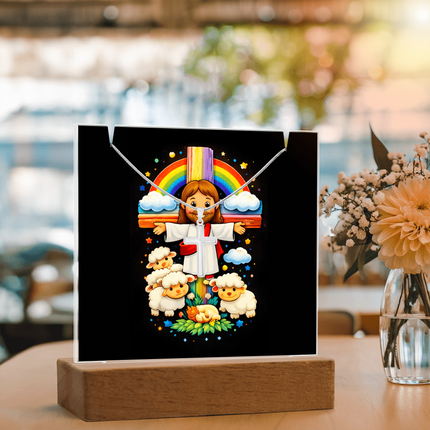 Jesus With the Sheep - Keepsake Acrylic Bundle – Christian Gift for Kids