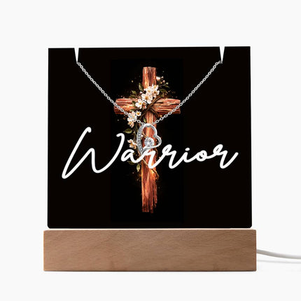 Warrior | Christian Keepsake Acrylic Bundle Forever Love Necklace | Gift for Her