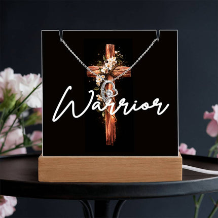 Warrior | Christian Keepsake Acrylic Bundle Forever Love Necklace | Gift for Her