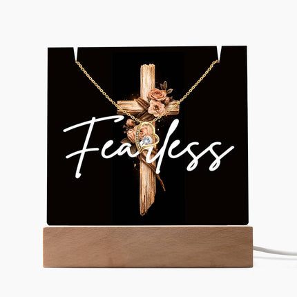 Fearless | Christian Keepsake Acrylic Bundle Forever Love Necklace | Gift for Her