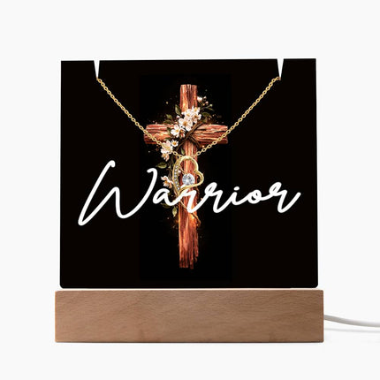 Warrior | Christian Keepsake Acrylic Bundle Forever Love Necklace | Gift for Her