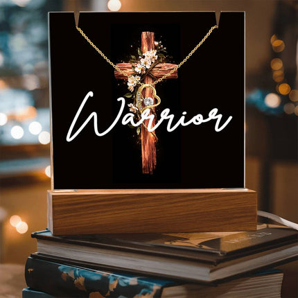 Warrior | Christian Keepsake Acrylic Bundle Forever Love Necklace | Gift for Her