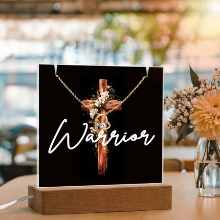 Warrior | Christian Keepsake Acrylic Bundle Forever Love Necklace | Gift for Her