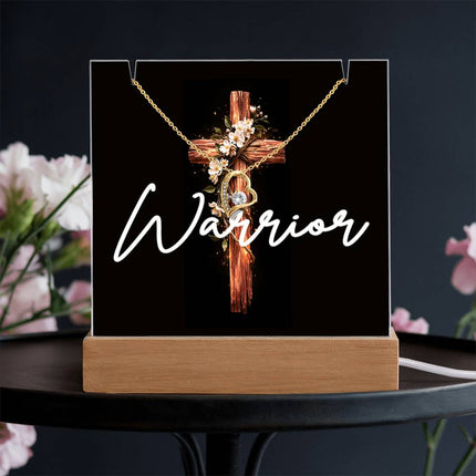 Warrior | Christian Keepsake Acrylic Bundle Forever Love Necklace | Gift for Her