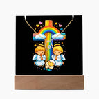 LED Battery Powered Base / 18K Yellow Gold Finish
