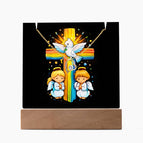 LED Battery Powered Base / 18K Yellow Gold Finish