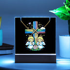 LED Battery Powered Base / 18K Yellow Gold Finish