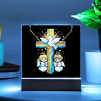 LED Battery Powered Base / 18K Yellow Gold Finish