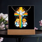 LED Battery Powered Base / 14K White Gold Finish