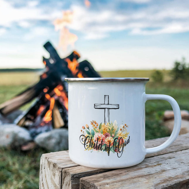 Child Of God | Sweet Christian Enamel Mug | Gift for Her