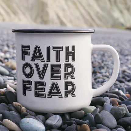 Modern Christian mug with Faith design — "Love God, love people" — a faith-forward gift for women