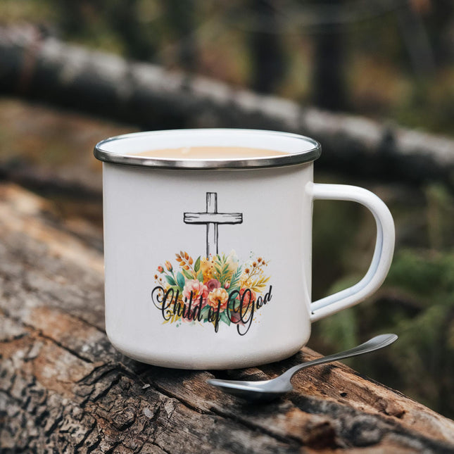 Child Of God | Sweet Christian Enamel Mug | Gift for Her