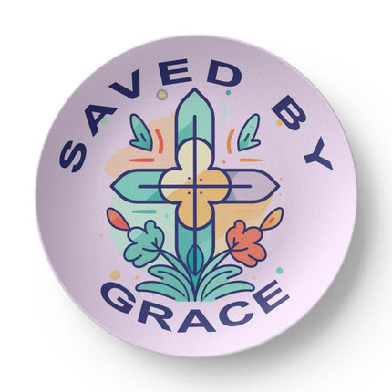 Saved by Grace 10" Plate – Christian Gift for Women