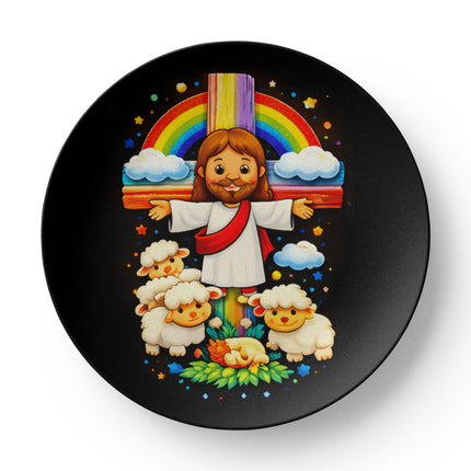 Jesus With the Sheep - Plate – Christian Gift for Kids