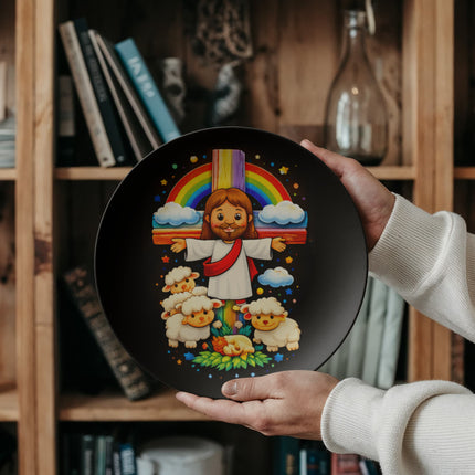Jesus With the Sheep - Plate – Christian Gift for Kids