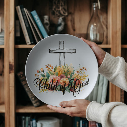 Saved by Grace 10" Plate – Christian Gift for Women
