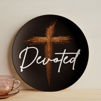Devoted Cross Plate – Christian Gift for Men