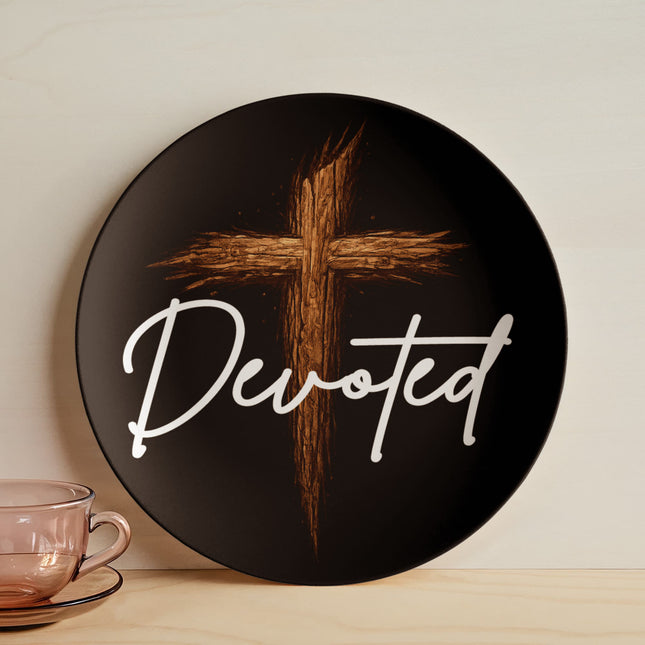 Devoted Cross Plate – Christian Gift for Men