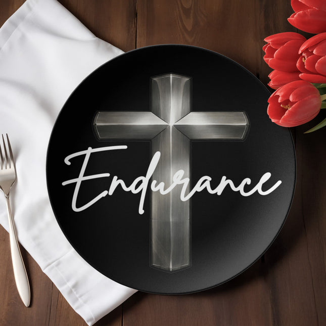 Endurance Cross Plate – Christian Gift for Men