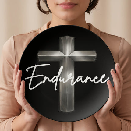 Endurance Cross Plate – Christian Gift for Men
