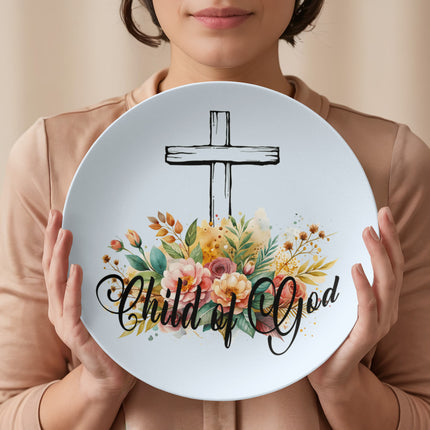 Saved by Grace 10" Plate – Christian Gift for Women