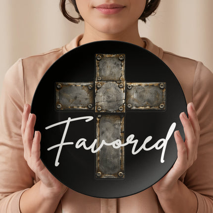 Favored Cross Plate – Christian Gift for Men