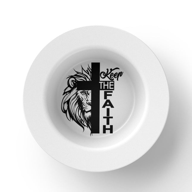Keep The Faith Lion Cross | Christian Bowl | Gift for Her