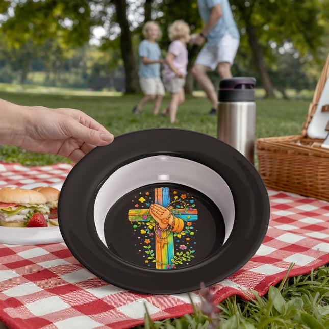 Praying Hands & Rosary Kids Bowl – Christian Gift for Kids
