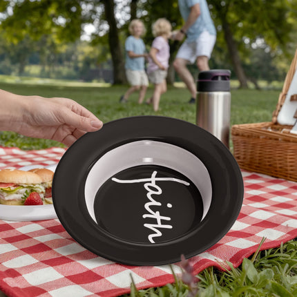 Faith Bowl | Black Christian Kitchen Decor 8.5” Bowl (16 oz)