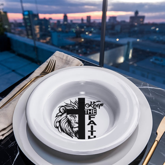 Keep The Faith Lion Cross | Christian Bowl | Gift for Her
