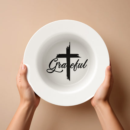 Modern Christian bowl for women — "Faith is her foundation" — a faith-forward gift, ready to give