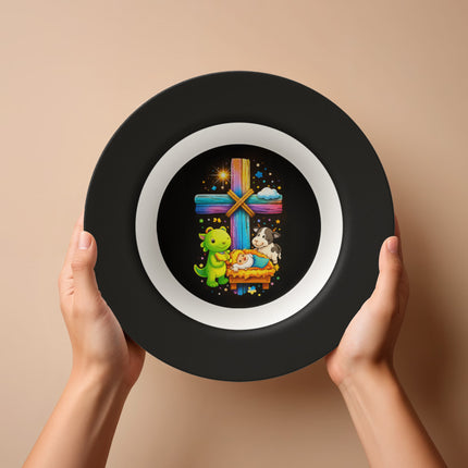 Dinosaur & Manger Kids Bowl – Christian Gift for Kids