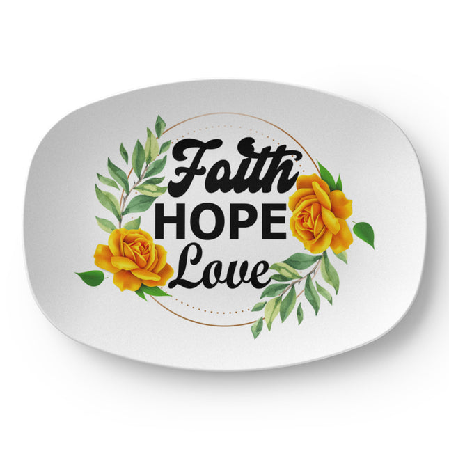 Faith Hope Love | Pretty Christian Platter | Gift for Her