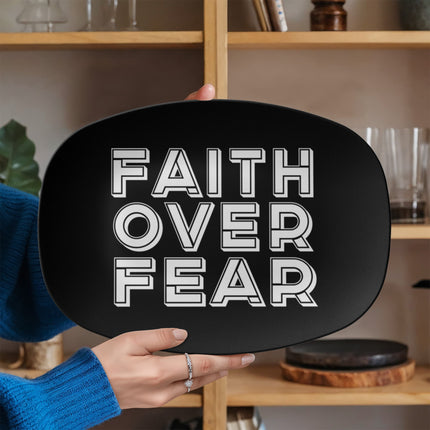 Faith Over Fear Platter – Christian Gift for Women