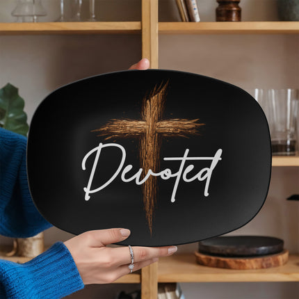 Devoted Cross Platter – Christian Gift for Men