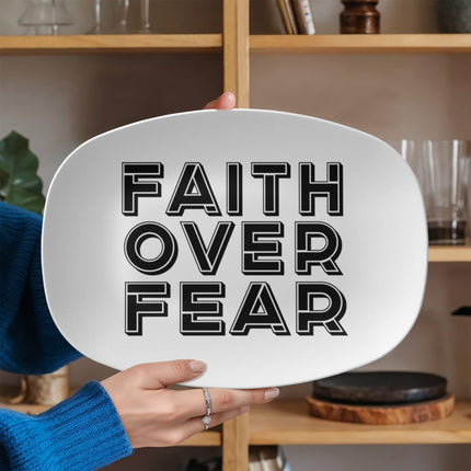 Faith Over Fear Platter – Christian Gift for Women