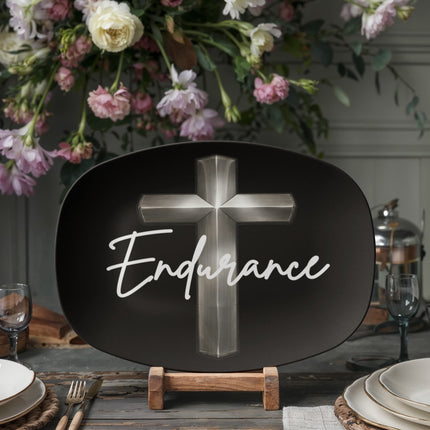 Endurance Cross Platter – Christian Gift for Men