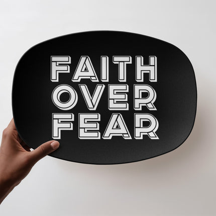Faith Over Fear Platter – Christian Gift for Women