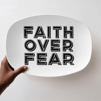 Faith Over Fear Platter – Christian Gift for Women