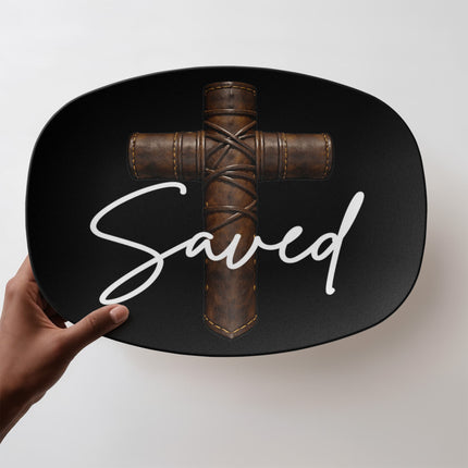 Saved Cross Platter – Christian Gift for Men