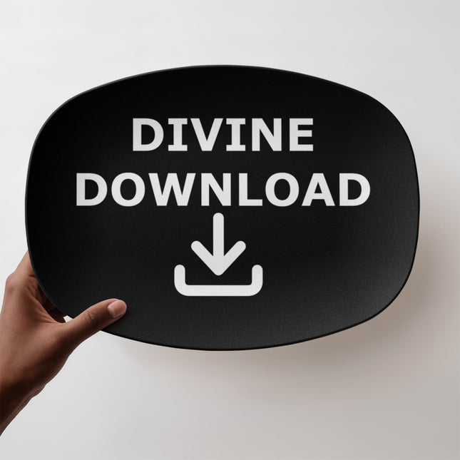 Divine Download | Modern Christian Platter | Gift for Her