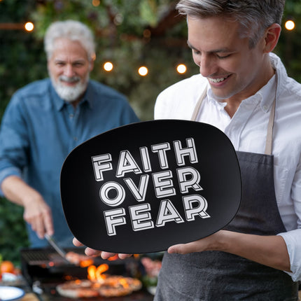 Faith Over Fear Platter – Christian Gift for Women