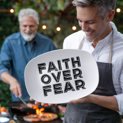 Faith Over Fear Platter – Christian Gift for Women